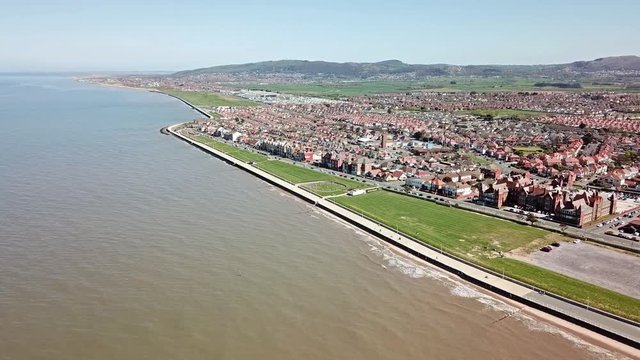 Aerial view of Rhyl in Wales - UK