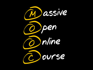 MOOC - Massive Open Online Course, acronym business concept