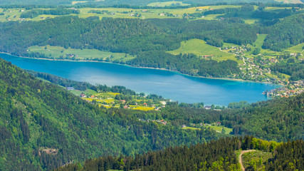 Naklejka na ściany i meble Lake Fuschl, Salzburger Land, in spring
