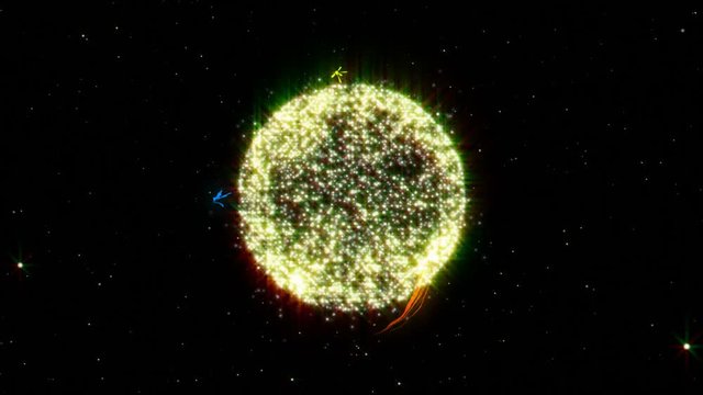 particle explosion logo transition intro