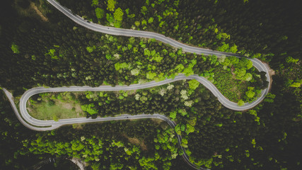 Serpenine road in the bavarian alps (Sudelfeld)