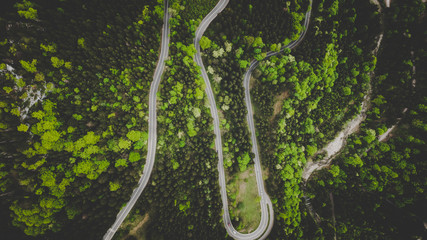 Serpenine road in the bavarian alps (Sudelfeld)
