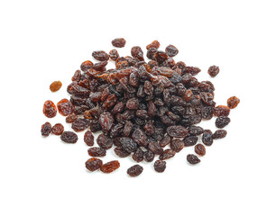 Raisins isolated on white background