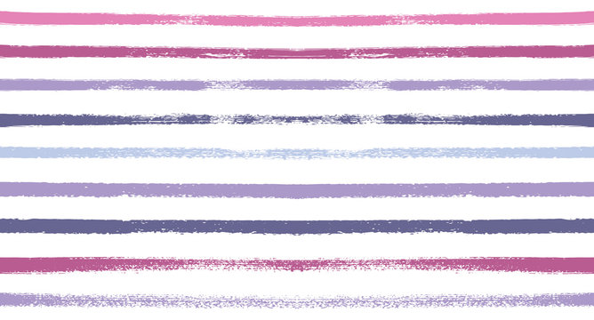 Vector Watercolor Sailor Stripes Summer Pattern. Pink, Grey, White, Purple Hand Painted Stripes for Textile Prints. Autumn Yellow Vintage Fabric Design. Trendy Hipster Retro Drawn Creative Lines