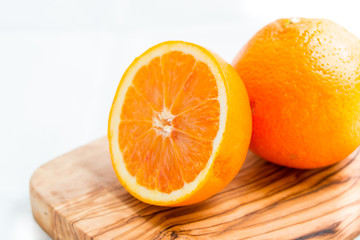 yellow oranges on white background