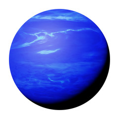 planet Neptune isolated on white background, part of the solar system © dottedyeti