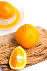 Obraz na płótnie Canvas yellow oranges on white background