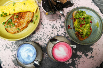 Colourful breakfast in beautiful London
