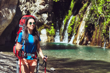 Traveling is a tourist route with a backpack
