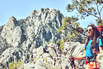 Traveling is a tourist route with a backpack