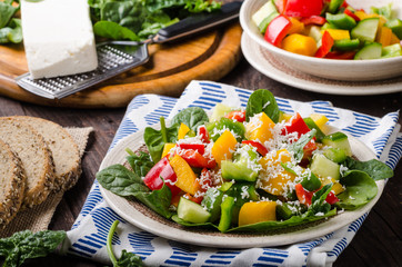 Mixed salad, vegetable salad