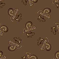 Logo design for a coffee break. Lettering. handmade drawing. Vector.