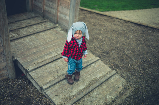 Little toddler boy in playground