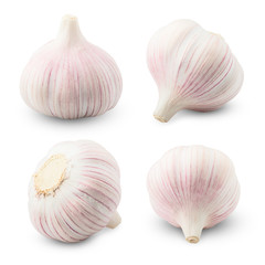 garlic, isolated on white background, clipping path, full depth of field