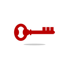 key icon, key symbol, key logo in flat style. vector template ready for use