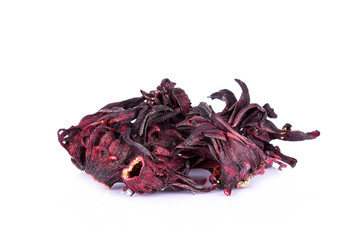 Obraz premium Dry Roselle on white background