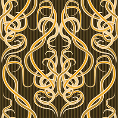 Seamless wallpaper in art nouveau style, vector illustration
