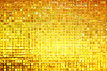Shiny yellow gold stained glass texture background