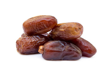 Dried sweet dates isolated on a white background