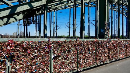 K&ouml;lner Liebesschl&ouml;sser an der Hohenzollernbr&uuml;cke