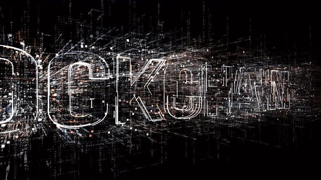 4k Blockchain.Cripto currency bitcoin.The Matrix style binary computer code,changing from zero to one digits,Global internet worldwide.abstract future tech background.
