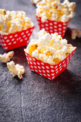 Popcorn in red polka dot pack 