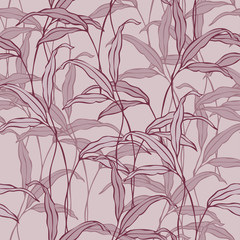 Fototapeta premium Elegance seamless leaves pattern