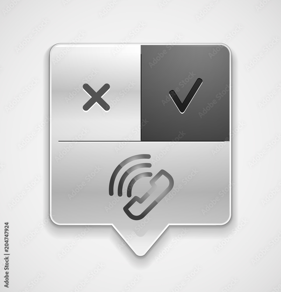 Wall mural vector phone support web button