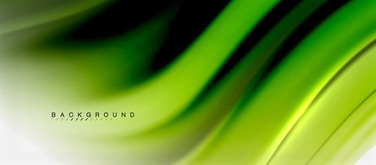 Blurred fluid colors background, abstract waves lines, vector illustration