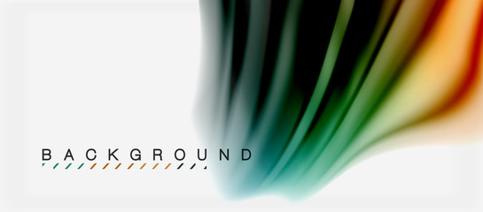 Blurred fluid colors background, abstract waves lines, vector illustration