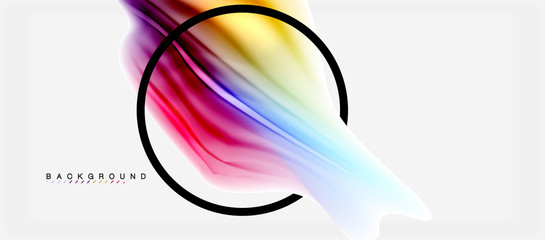 Blurred fluid colors background, abstract waves lines, vector illustration