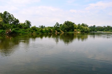 a river
