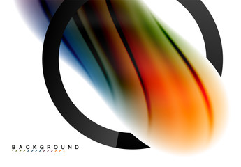 Swirl fluid flowing colors motion effect, holographic abstract background