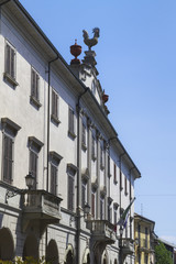 Fototapeta na wymiar Galliate, Municipio, Piemonte, Italia, Europa, Town Hall in Galliate, Piedmont, Italy, Europe