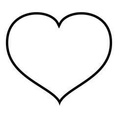 Heart with end icon outline black color vector illustration