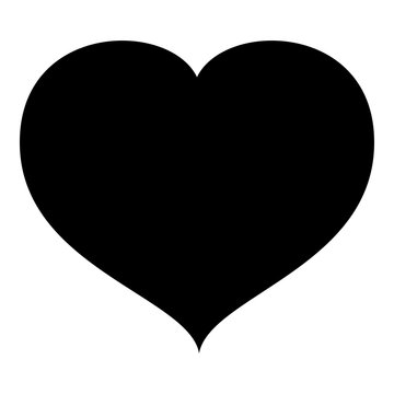 Heart with end icon black color vector illustration
