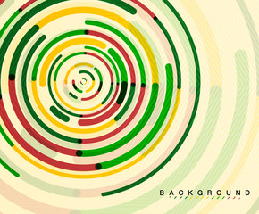 Circular lines, circles, geometric abstract background