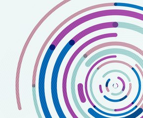 Circular lines, circles, geometric abstract background
