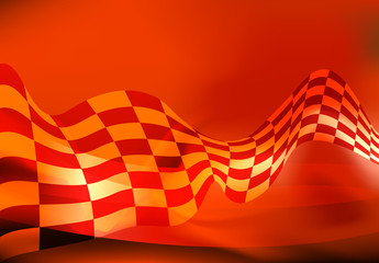 checkered flag waving racing background vector
