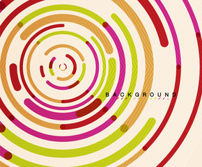Circular lines, circles, geometric abstract background