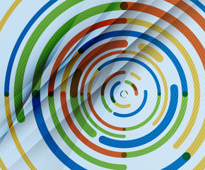 Circular lines, circles, geometric abstract background