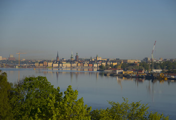 Fototapeta premium Early view of Stockholm