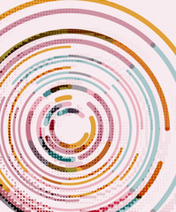Circular lines, circles, geometric abstract background