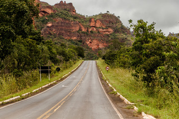 Estrada nas montanhas