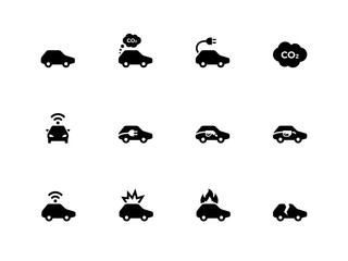 Car Electric vector icons