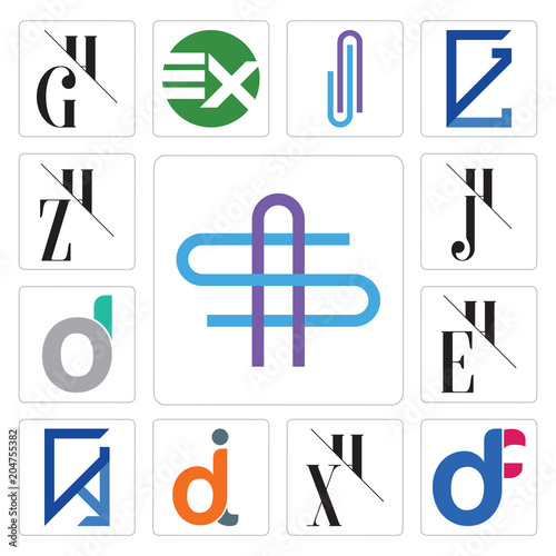 Set Of As Or Sa Letter Df Fd Xh Hx Dj Jd Gy Yg Eh He D