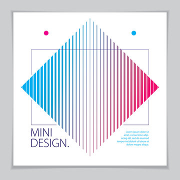 Minimalistic brochure design. Vector geometric pattern abstract background. Design template for flyer, booklet, greeting card, invitation and advertising.