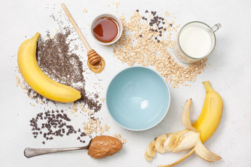 ingredients for overnight oatmeal