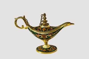 Fototapeta na wymiar antique teapot on isolated white background