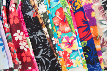 Colorful summer shirt and pants background